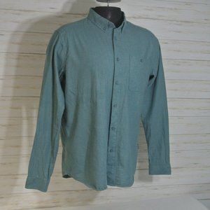 Patagonia Mens Large Blue Cotton Long Sleeve Button Shirt
